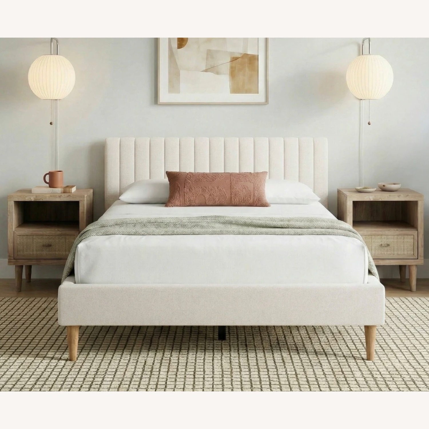 Amazon Nectar Natural Linen Headboard - image-1