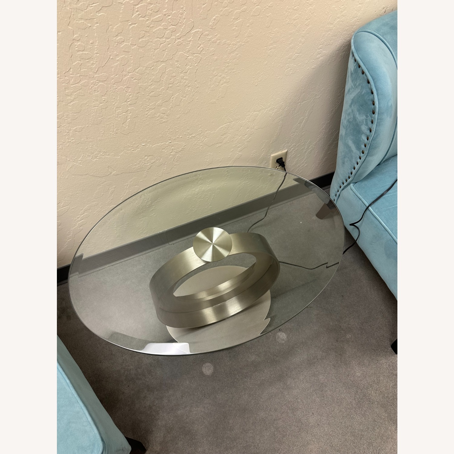 Scandinavian Designs Natural Glass Side Table - image-5