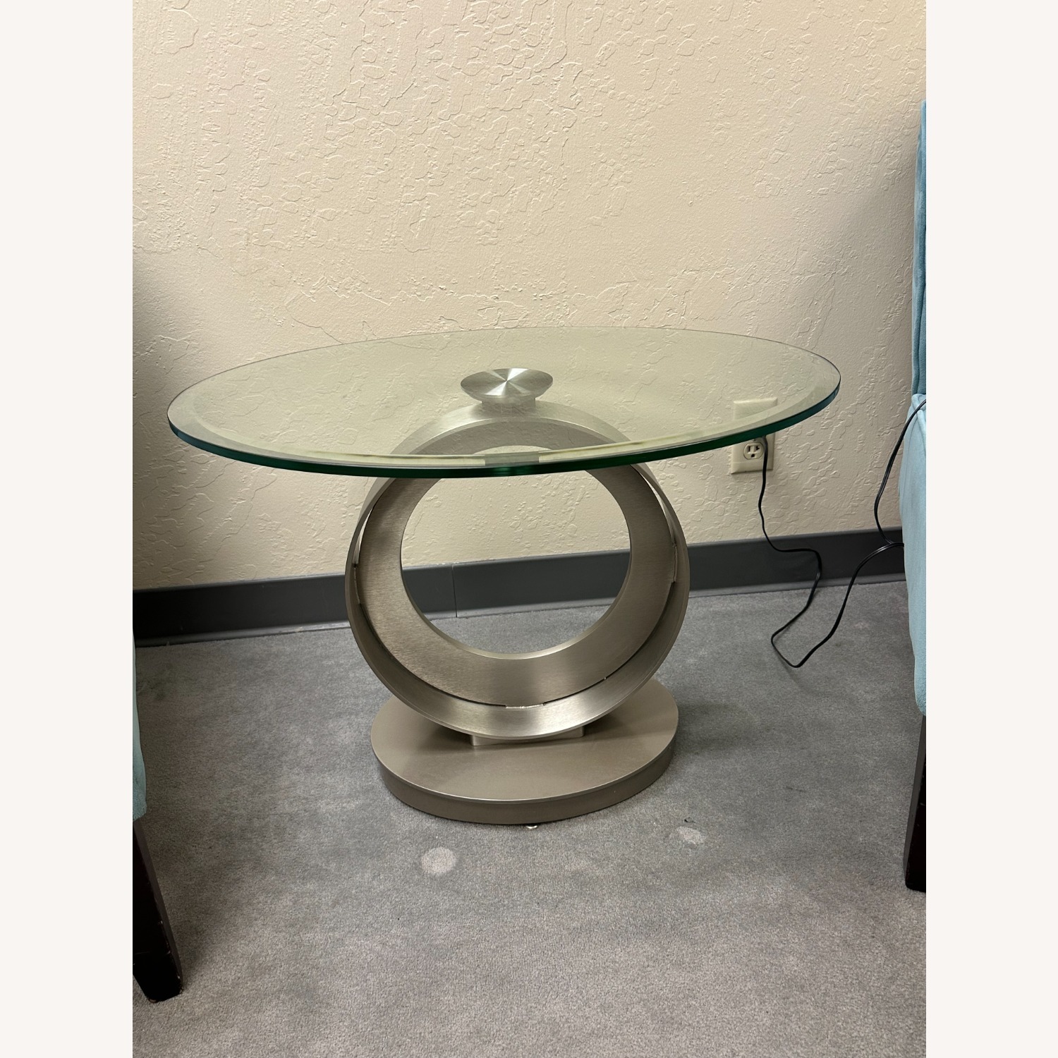 Scandinavian Designs Natural Glass Side Table - image-3