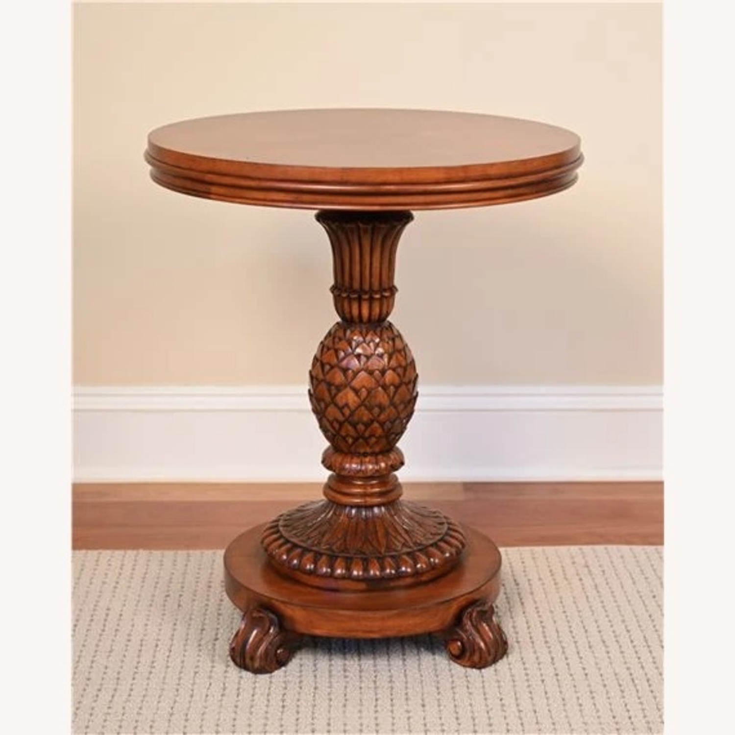 Ethan Allen Light Brown Wood Side Table - image-6