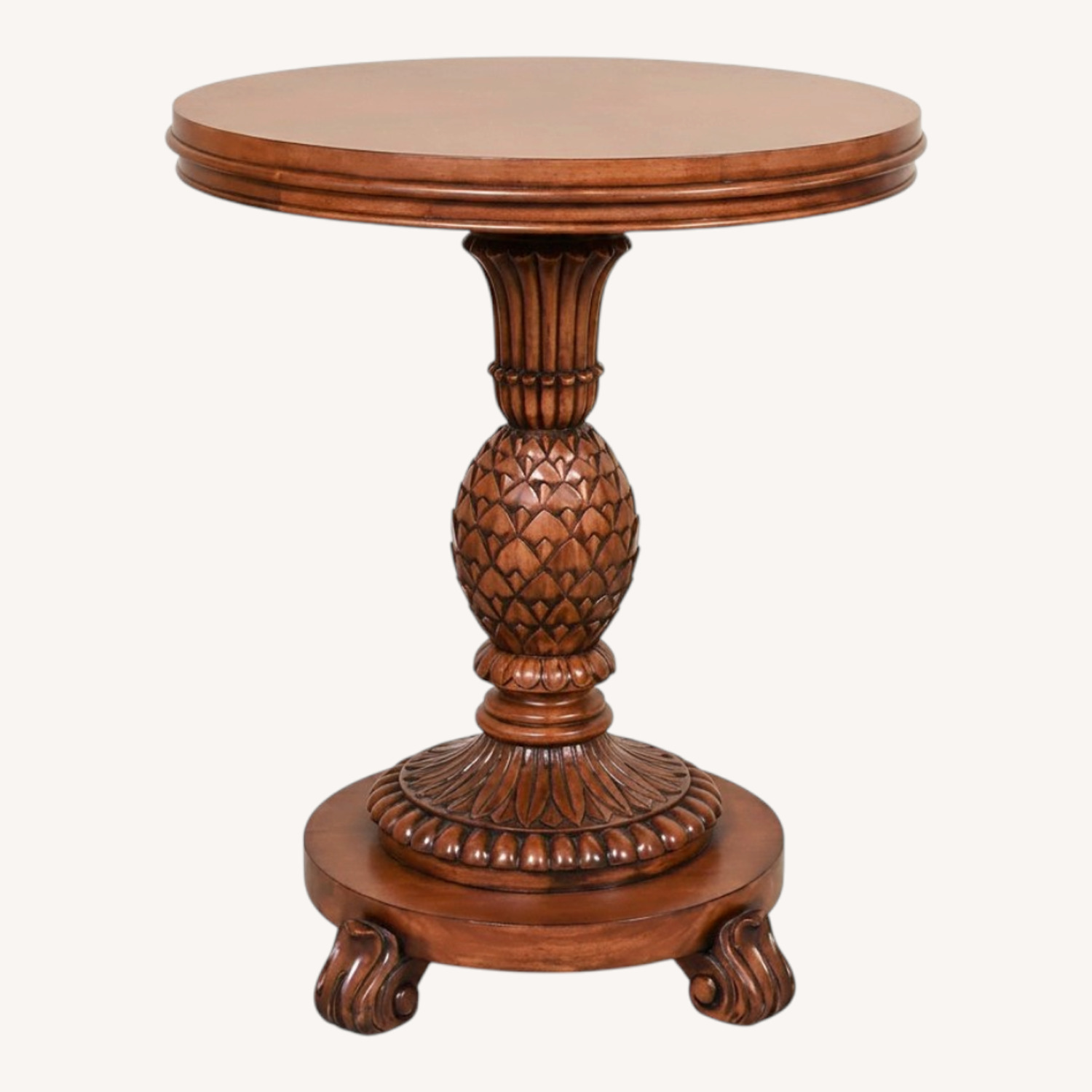 Ethan Allen Light Brown Wood Side Table - image-0