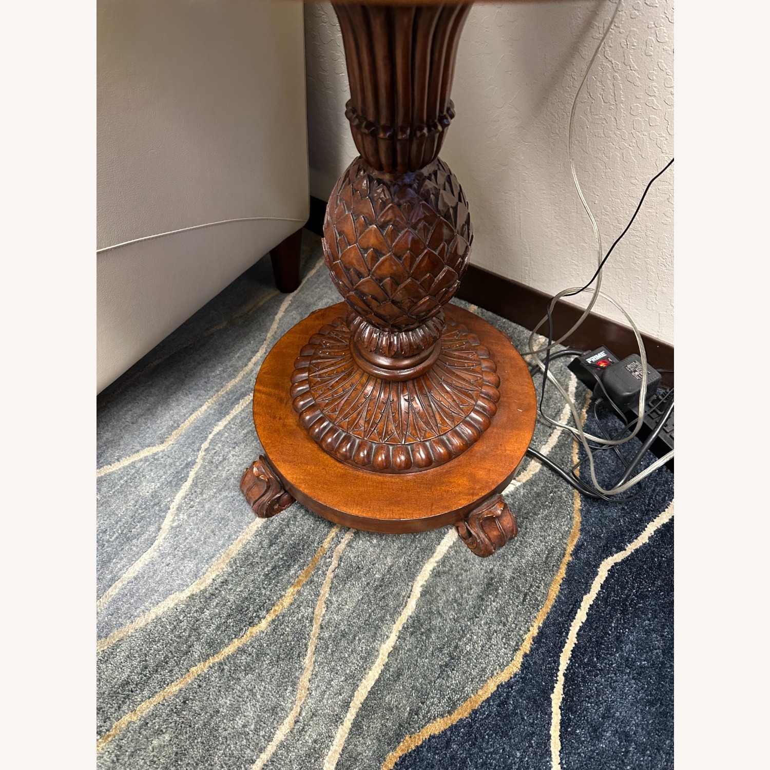 Ethan Allen Light Brown Wood Side Table - image-2