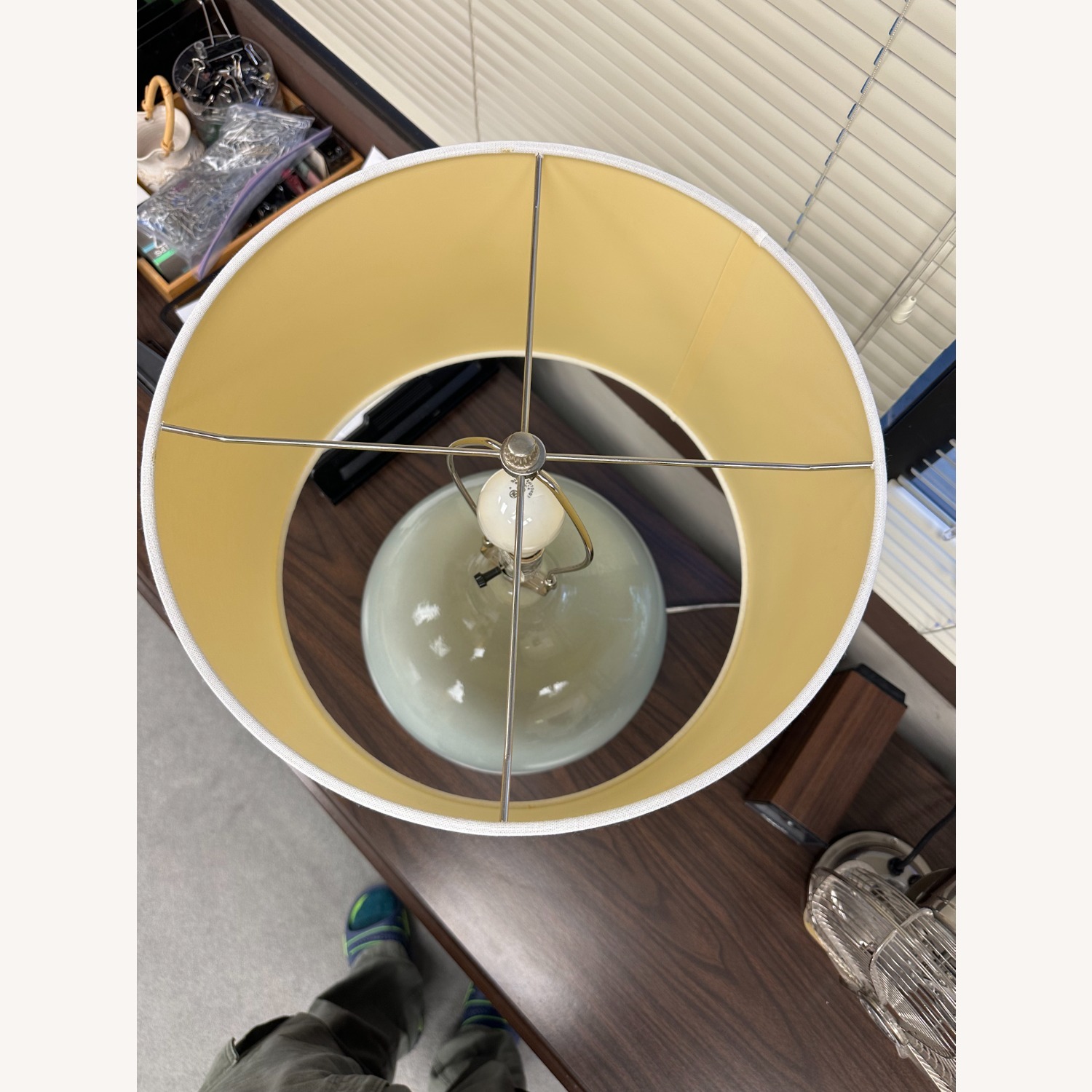 Crate & Barrel Merie Blue Table Lamp - image-2