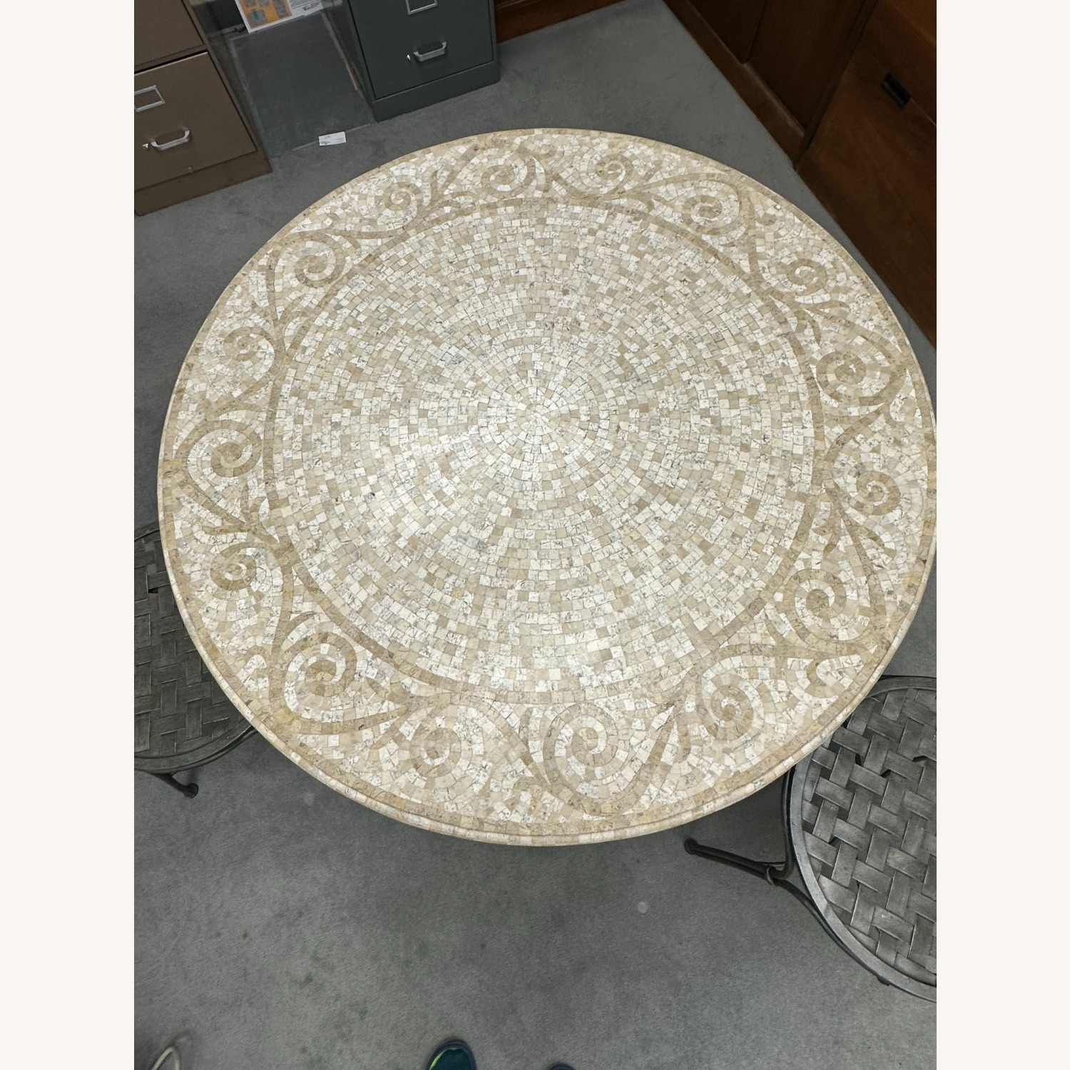 Ethan Allen White Metal Dining Table - image-3