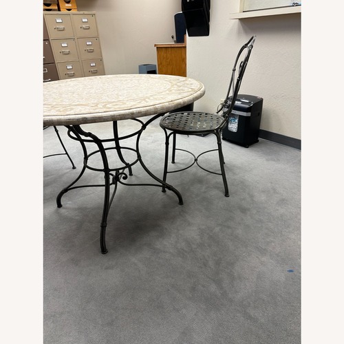 Used Ethan Allen White Metal Dining Table for sale on AptDeco