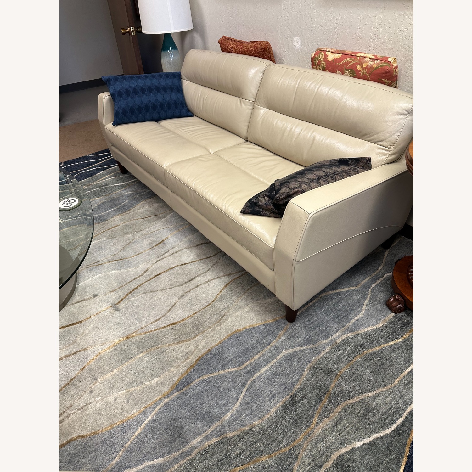 Natural Leather 3+ Seater Sofa - image-5
