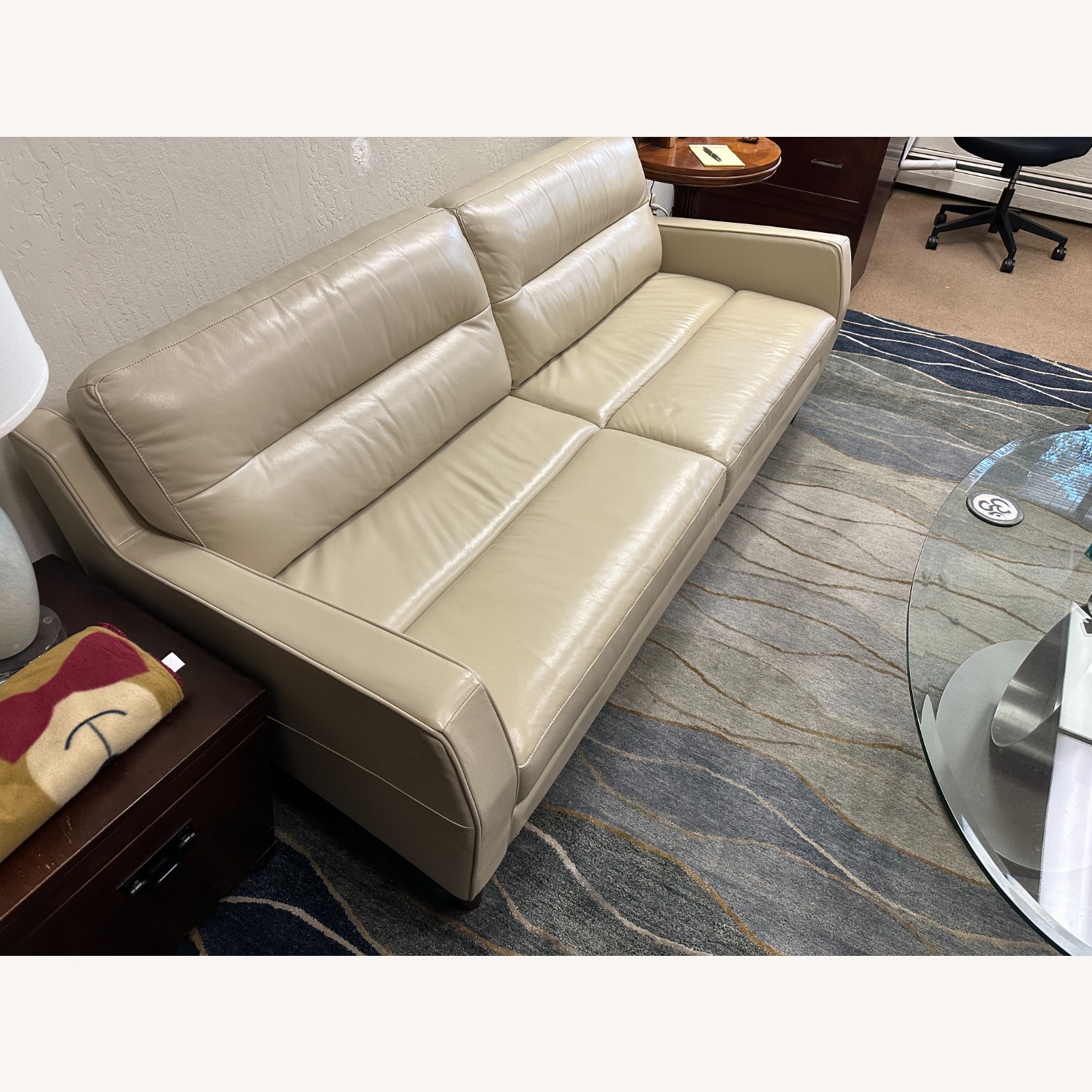 Natural Leather 3+ Seater Sofa - image-3