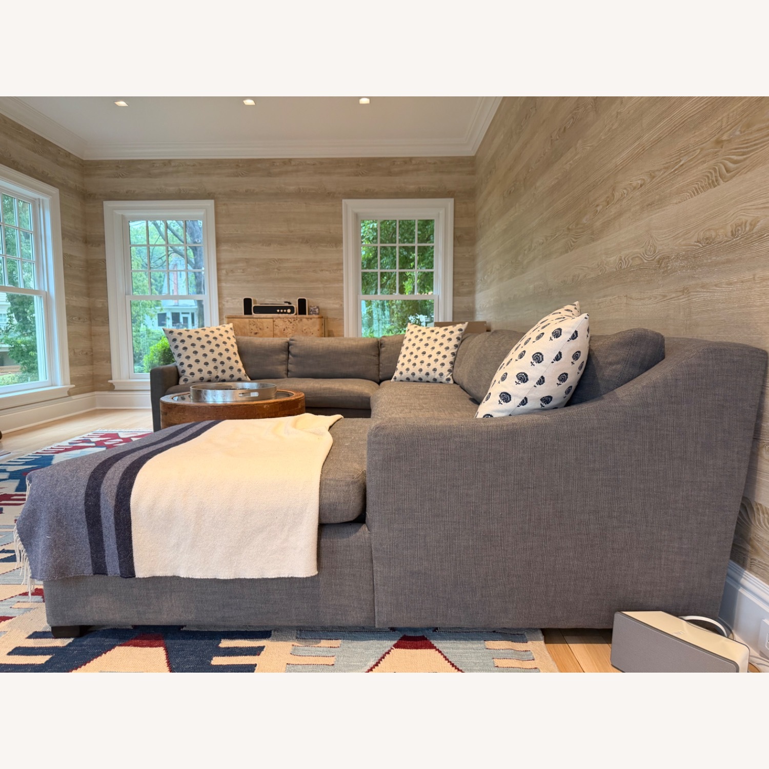 Restoration Hardware Belgian Track Dark Gray 3+ Piece Sectional - image-3