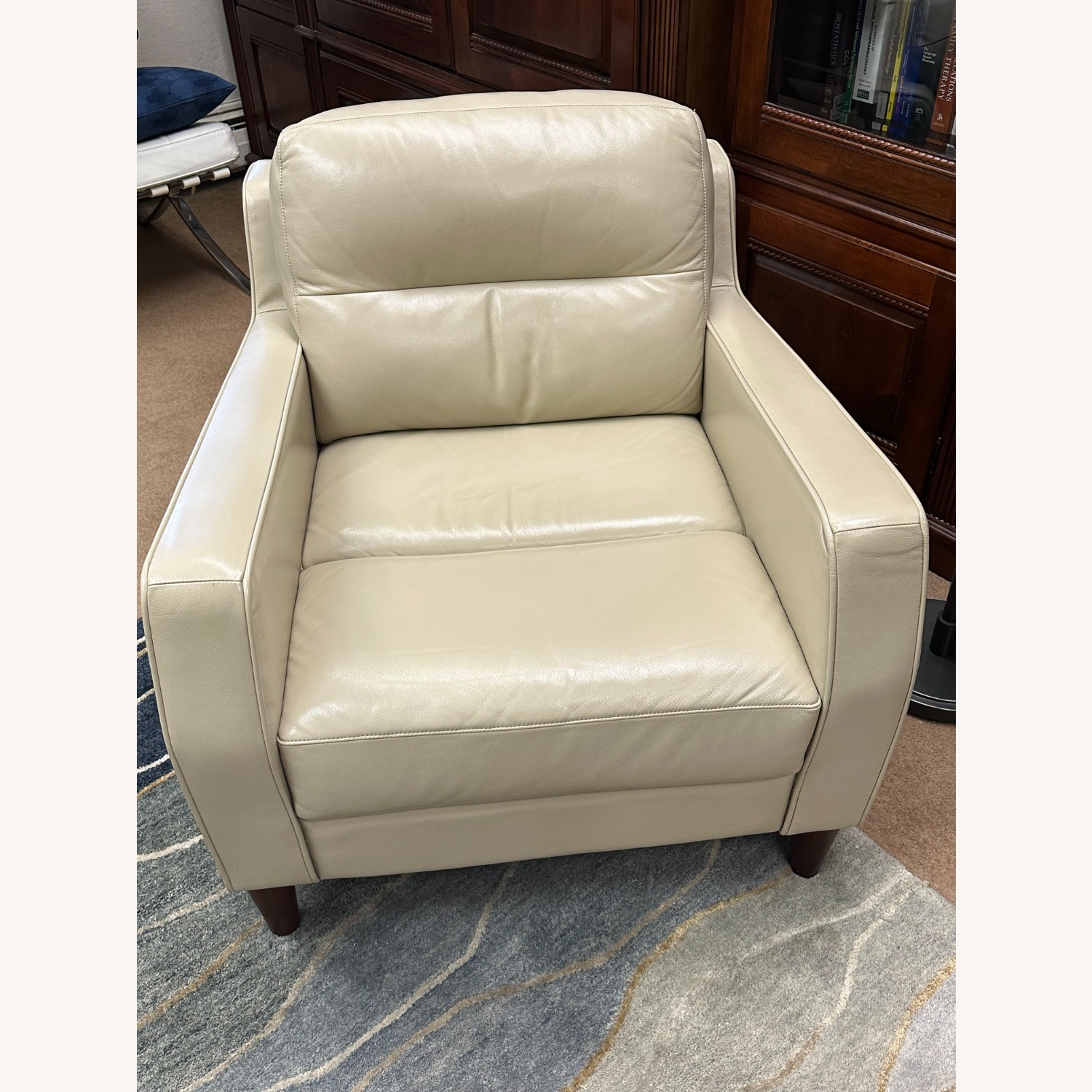 Natural Leather Armchair - image-2