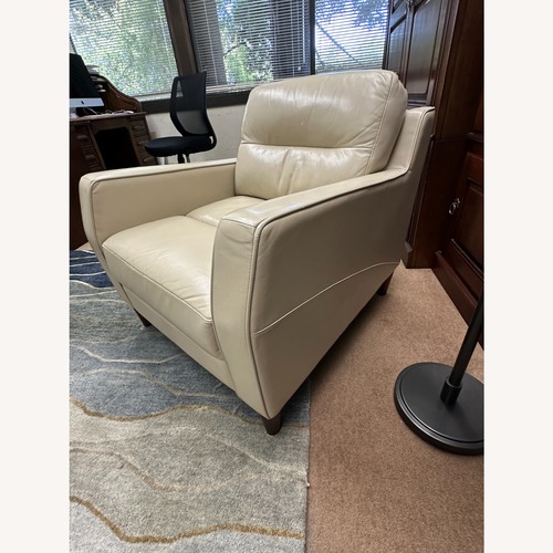 Used Natural Leather Armchair for sale on AptDeco