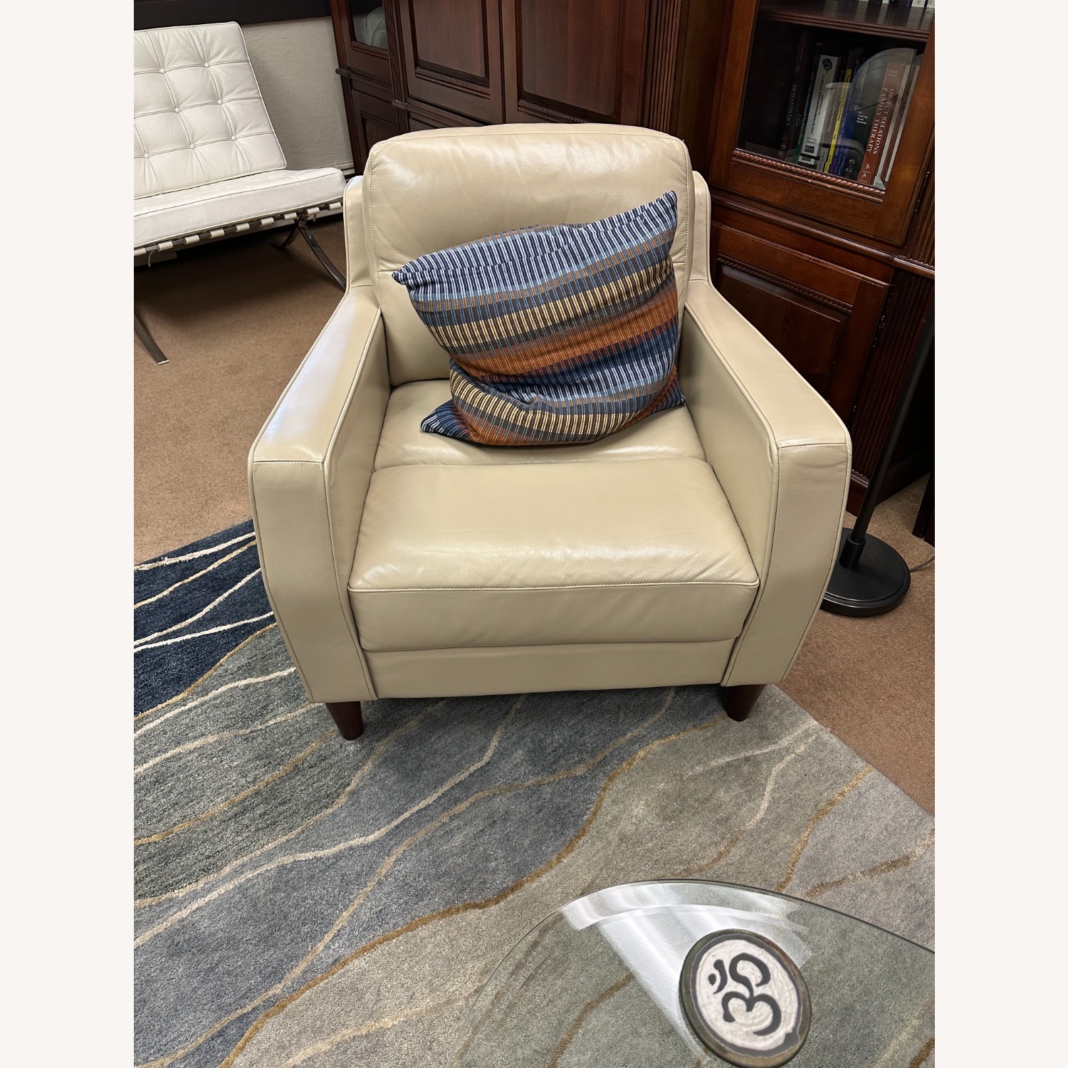 Natural Leather Armchair - image-3