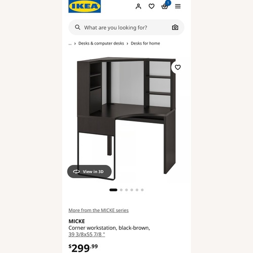 Used IKEA MICKE Corner Desk  for sale on AptDeco