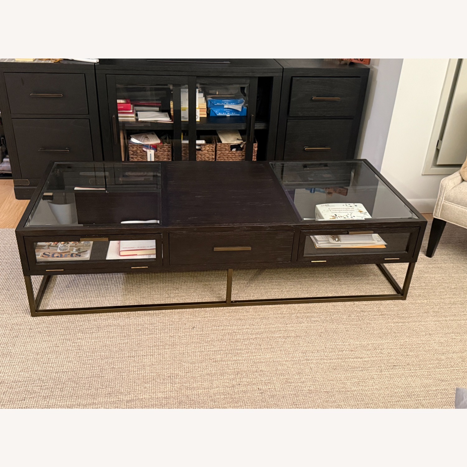 Arhaus Finn Dark Brown Coffee Table  - image-1