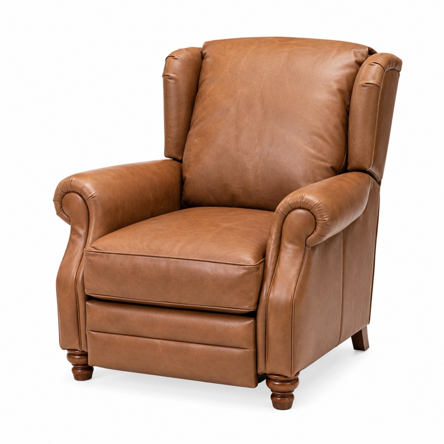 Pottery Barn Brown Leather Recliner - image-7