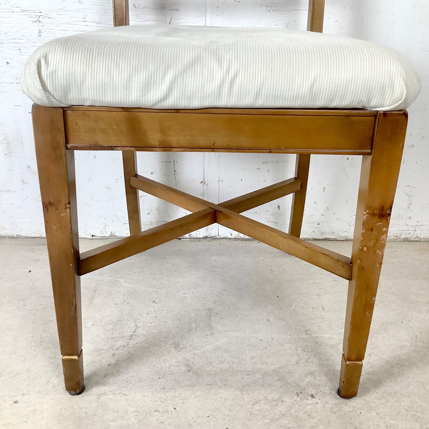 Vintage Neoclassical Style X-Back Side Chair - image-13