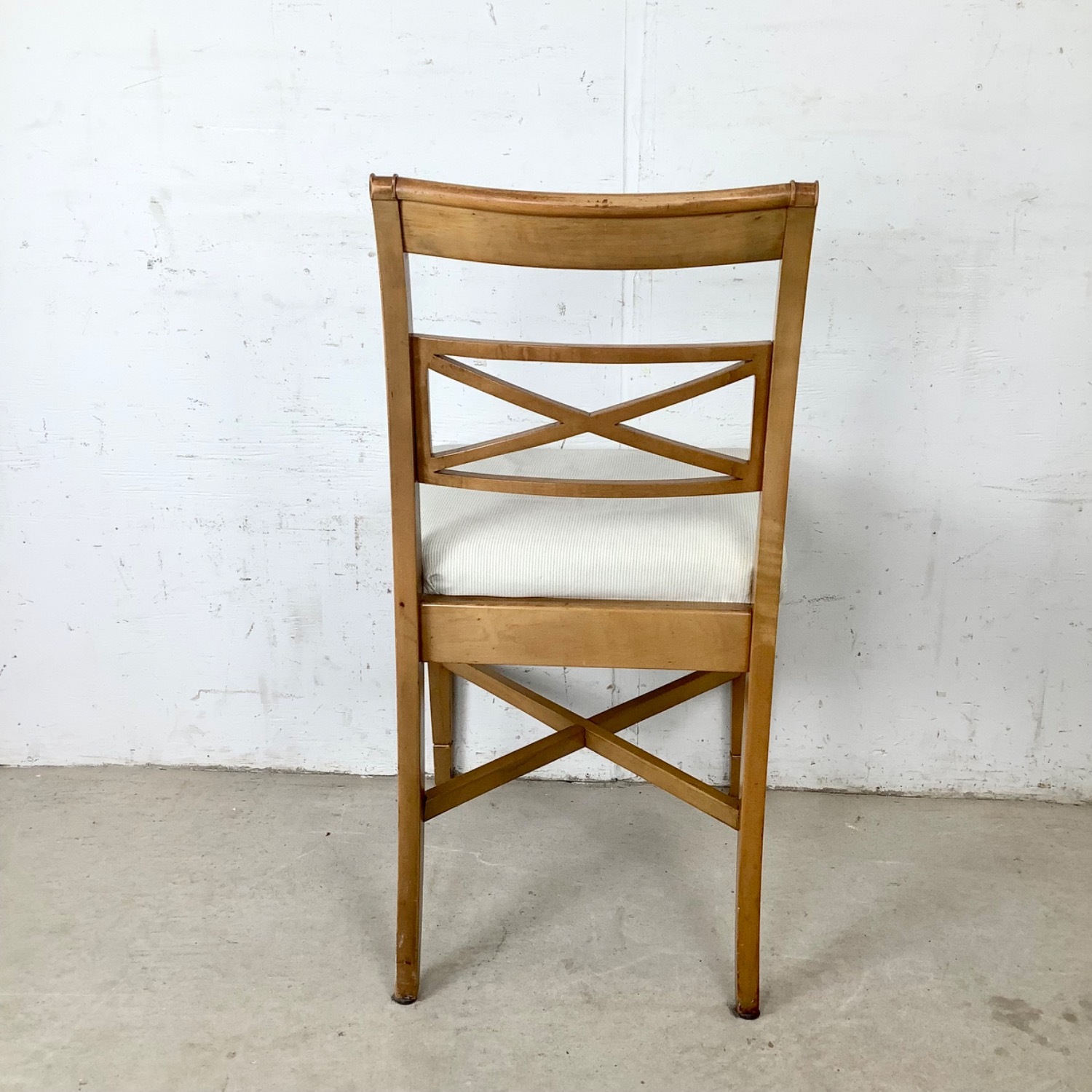 Vintage Neoclassical Style X-Back Side Chair - image-5