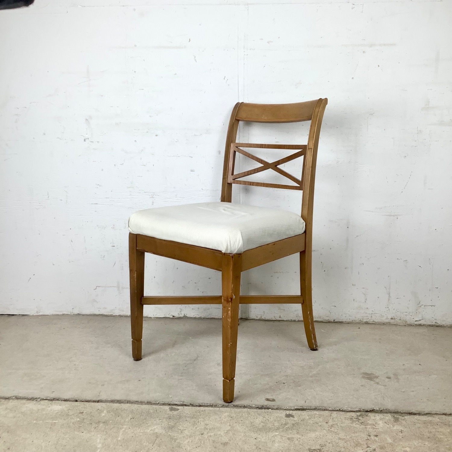 Vintage Neoclassical Style X-Back Side Chair - image-3