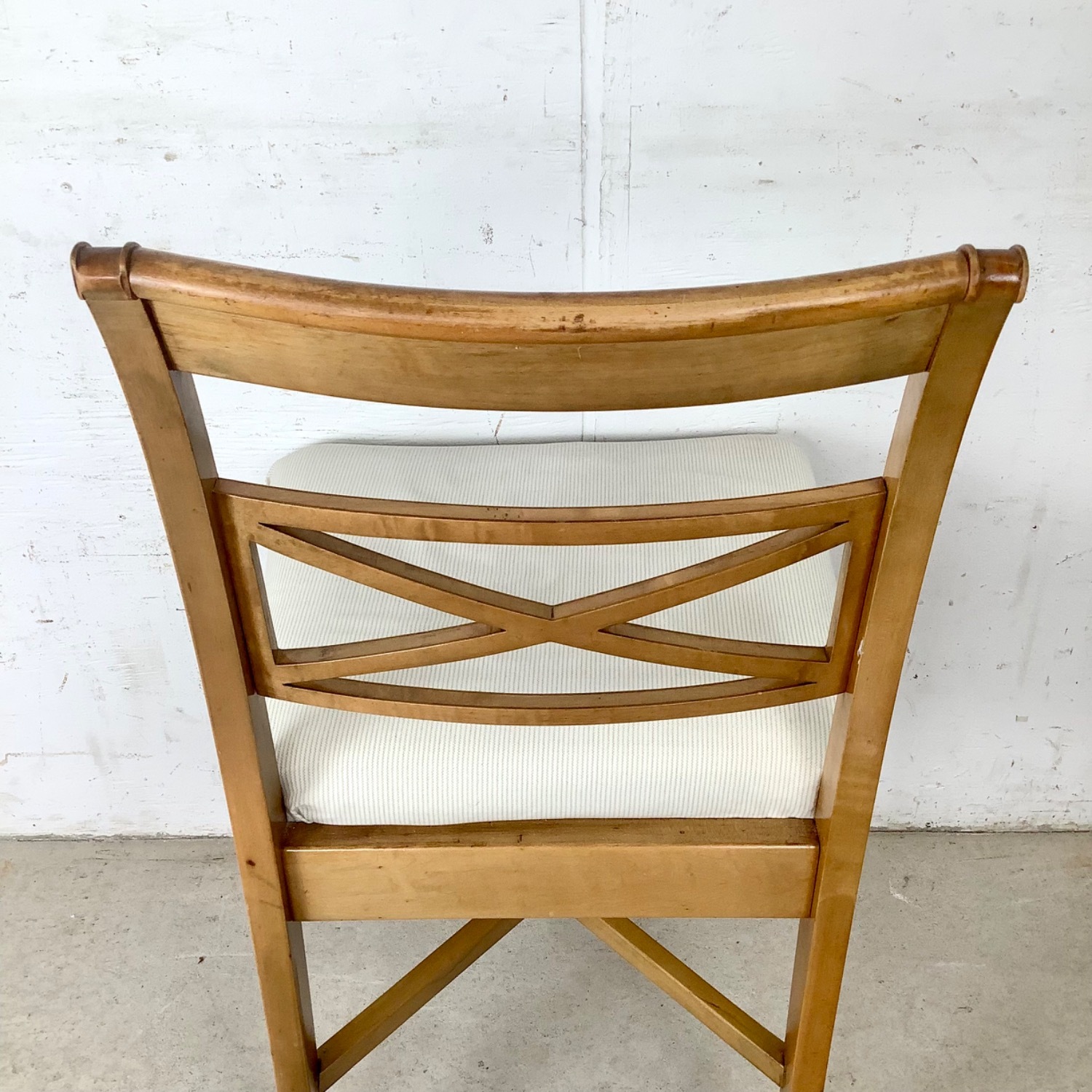 Vintage Neoclassical Style X-Back Side Chair - image-6