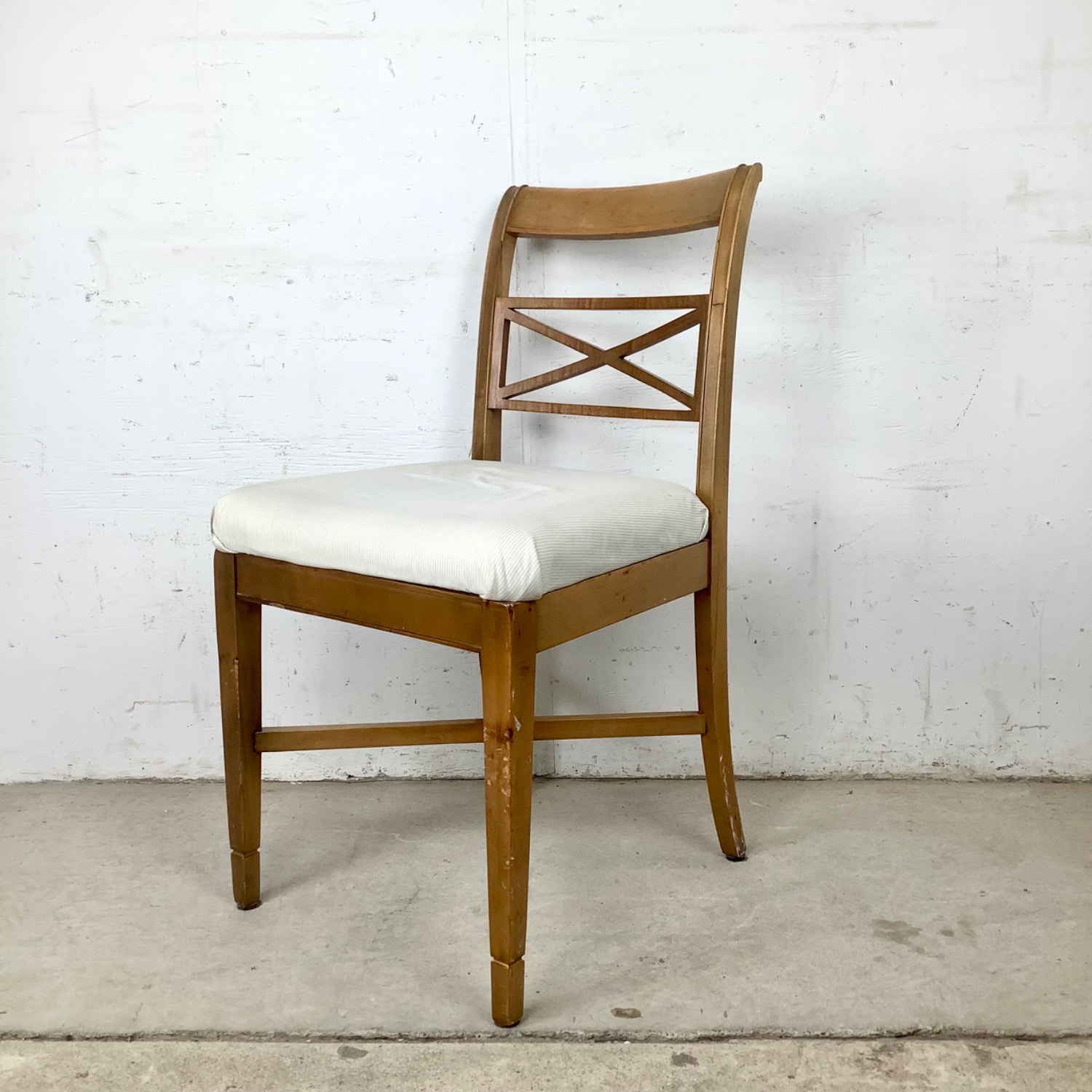 Vintage Neoclassical Style X-Back Side Chair - image-1