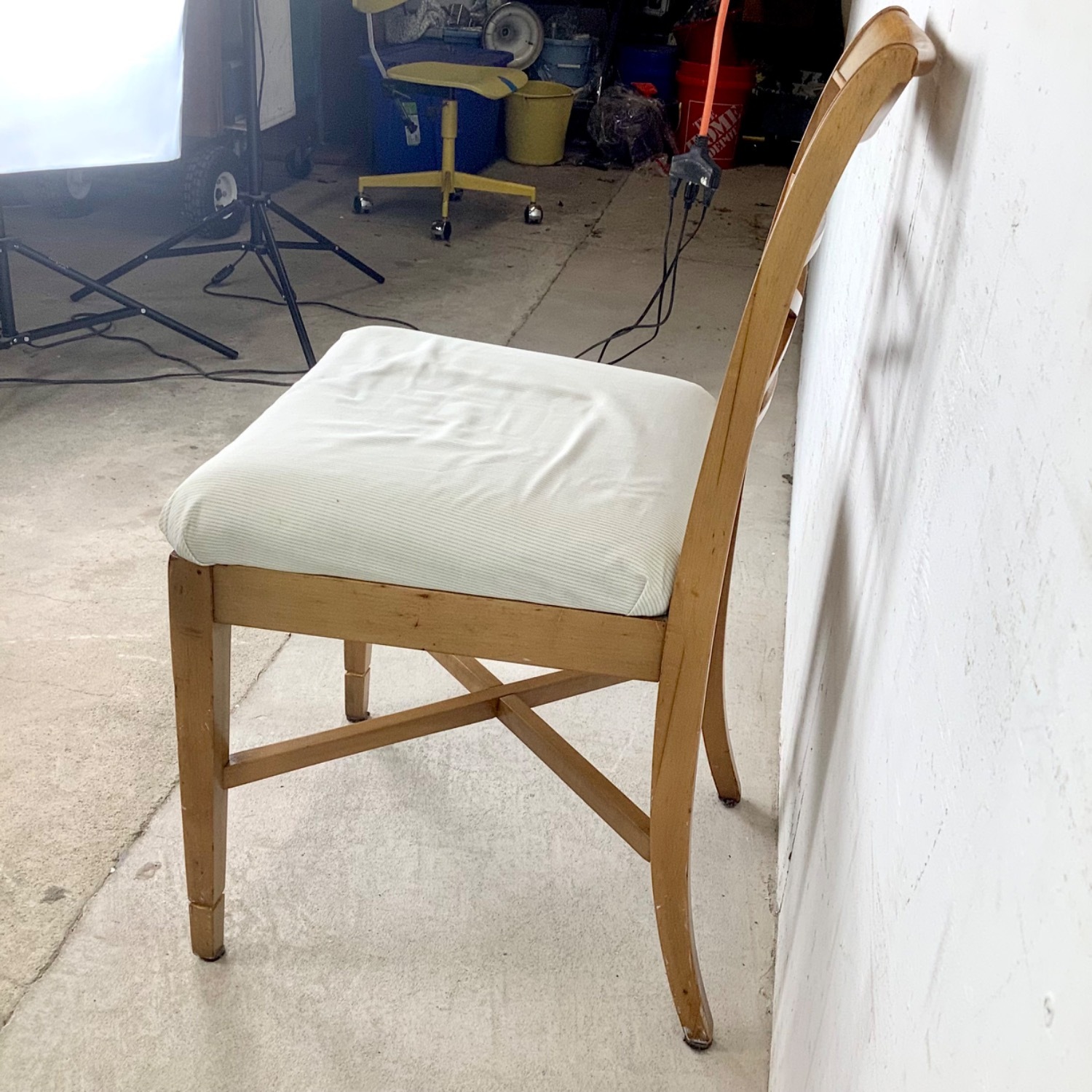 Vintage Neoclassical Style X-Back Side Chair - image-10