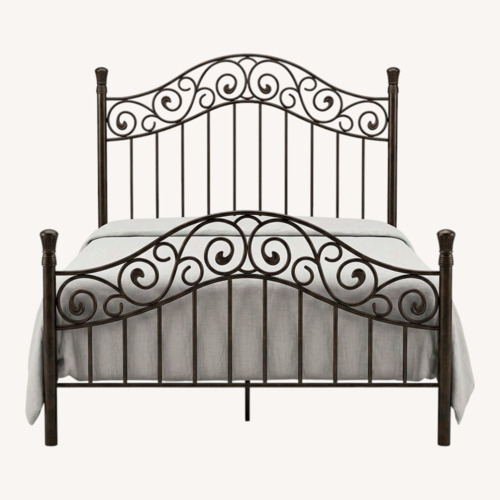 Used Black Metal Queen Bed for sale on AptDeco