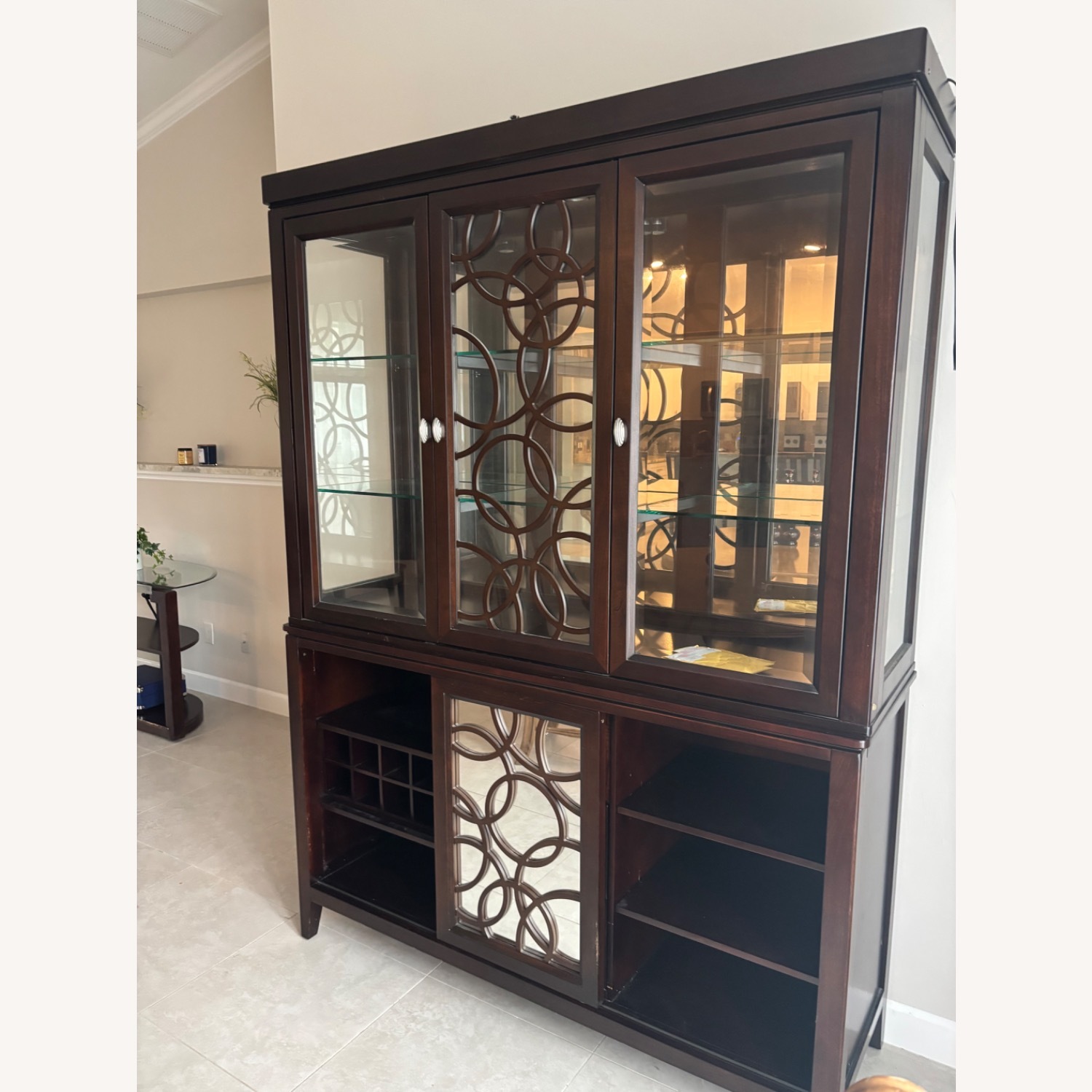 Rooms To Go Dark Brown Wood Sideboard - image-2
