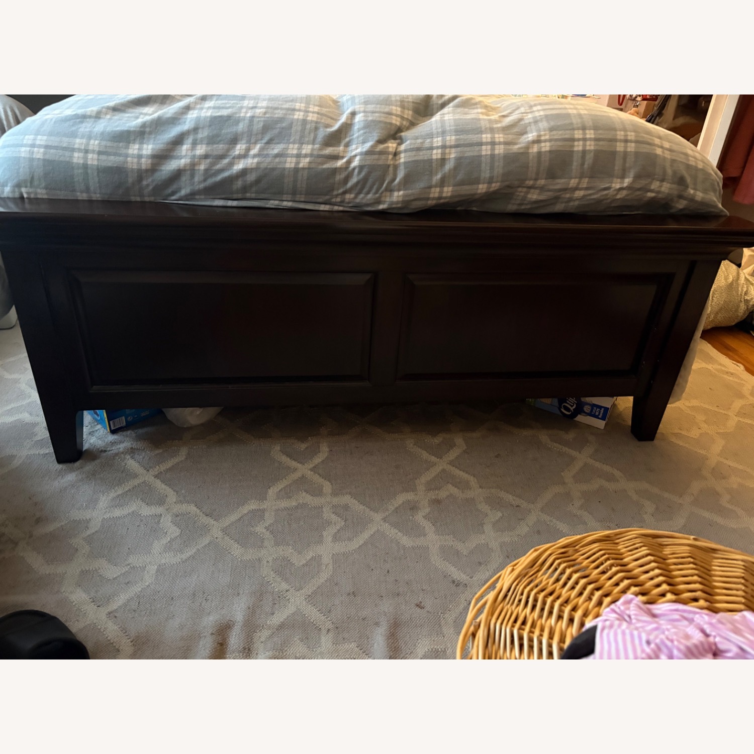 Pottery Barn Hudson Dark Brown Wood Queen Bed - image-2
