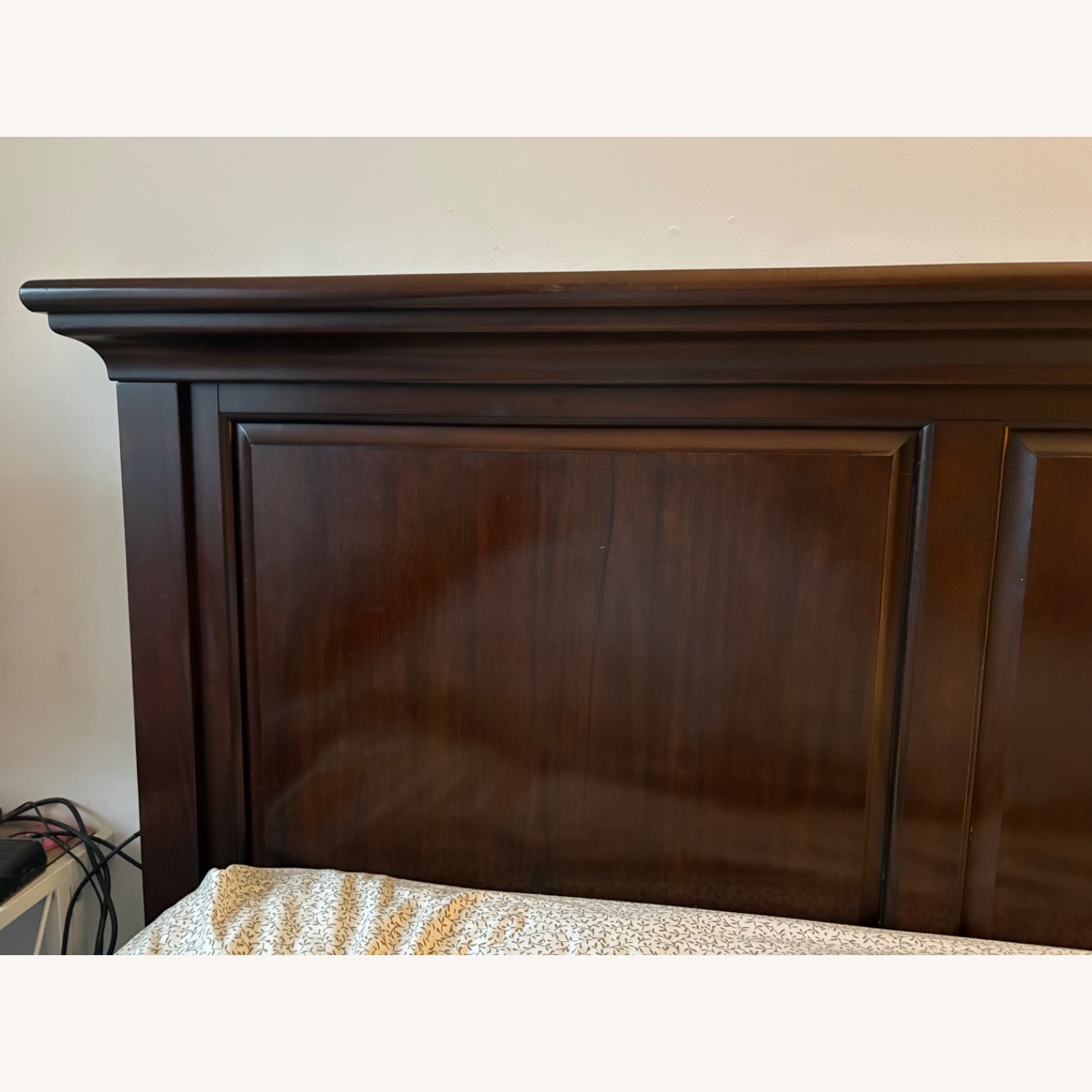 Pottery Barn Hudson Dark Brown Wood Queen Bed - image-5