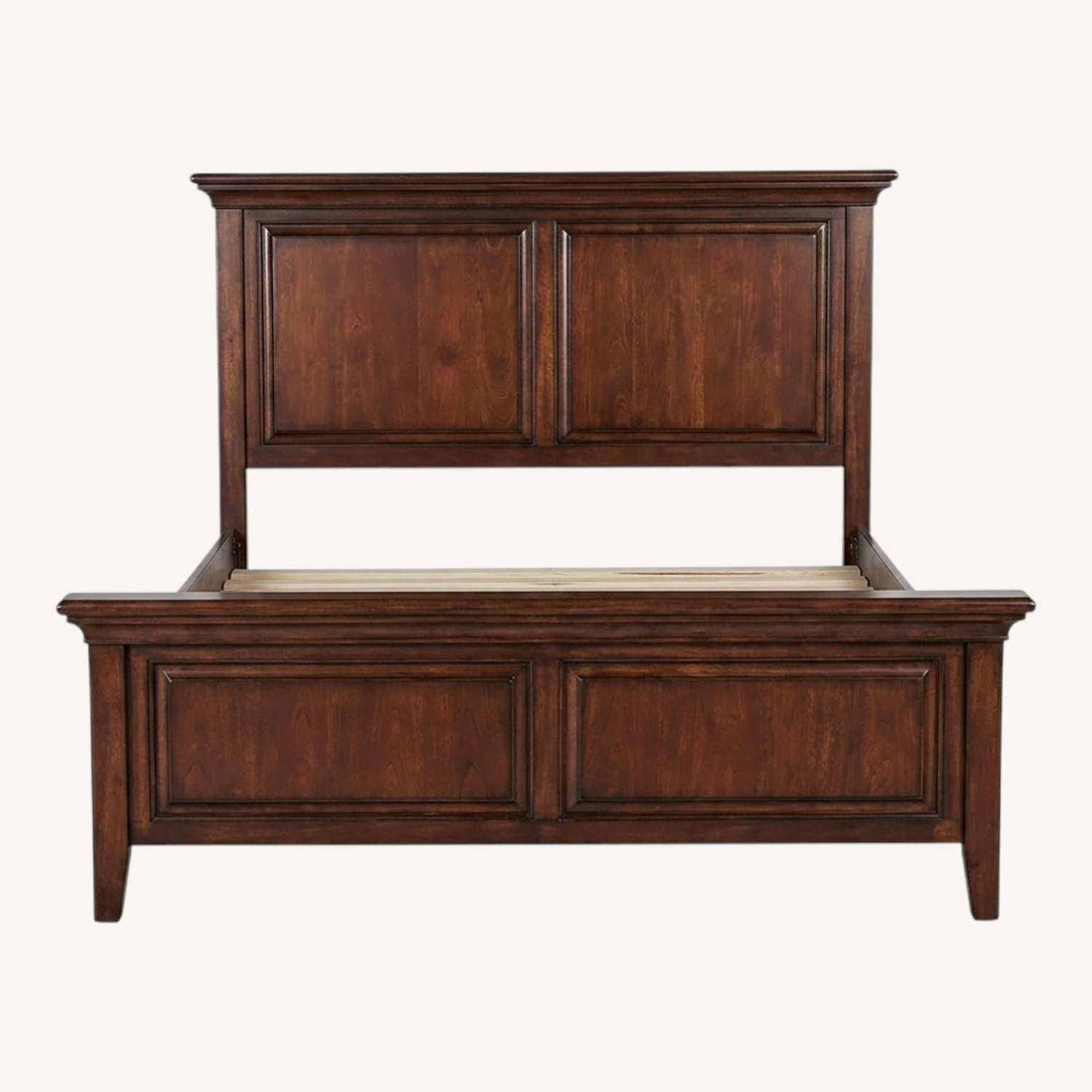 Pottery Barn Hudson Dark Brown Wood Queen Bed - image-0