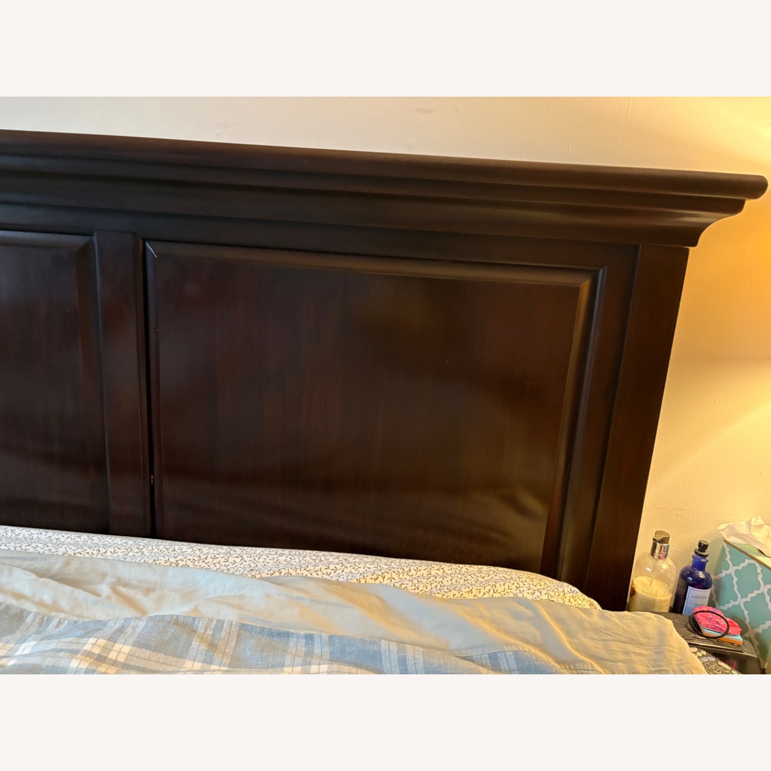 Pottery Barn Hudson Dark Brown Wood Queen Bed - image-6
