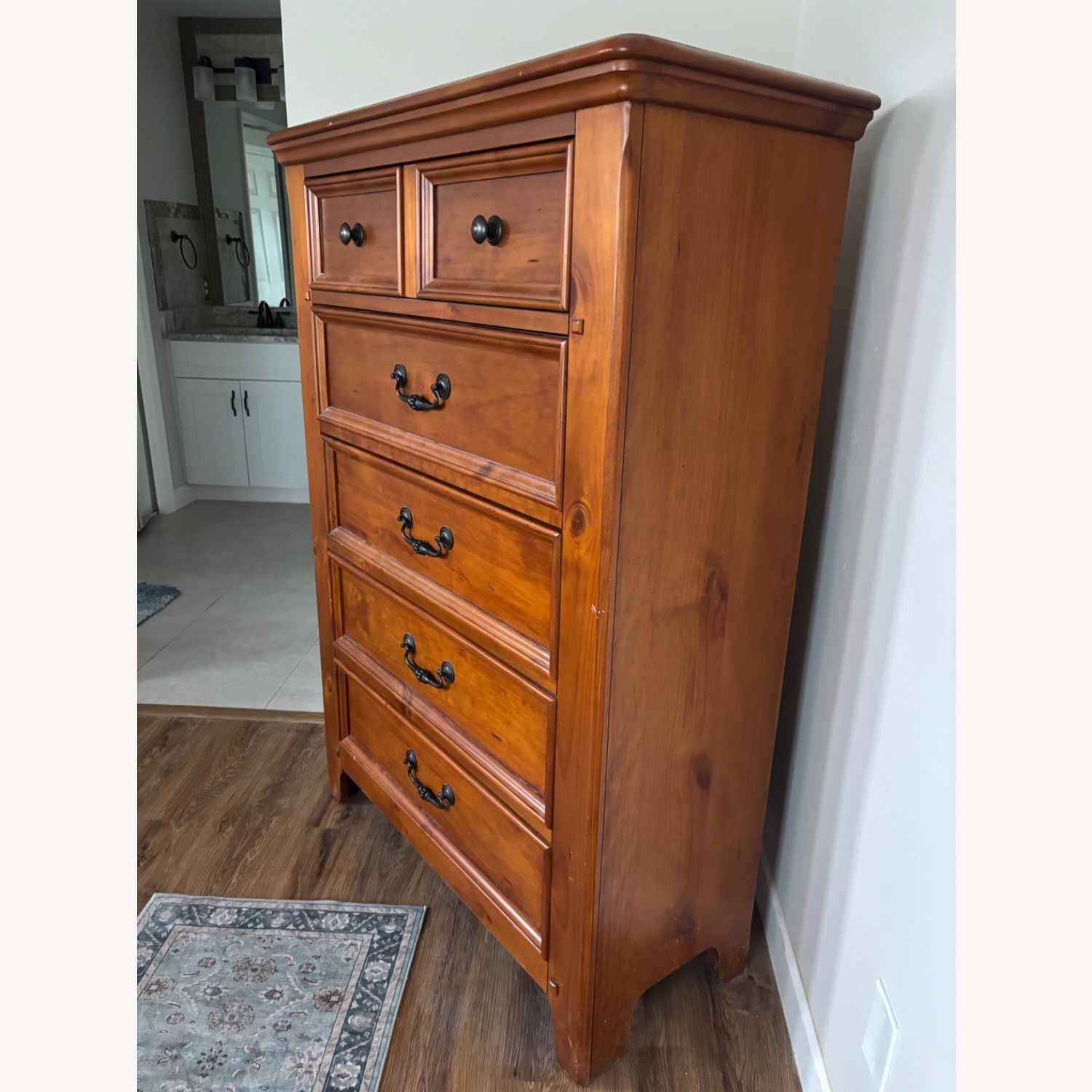 Rooms To Go Light Brown Armoire - image-3