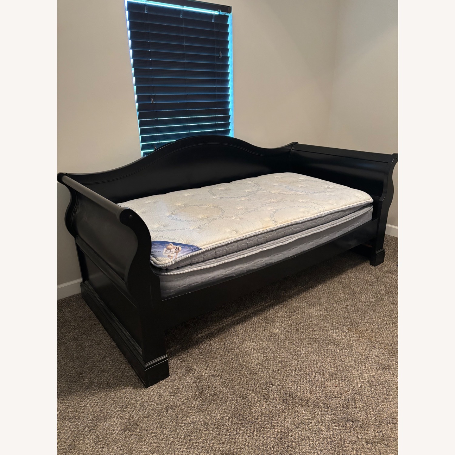 Rooms To Go Oberon Black Wood Daybed - image-1