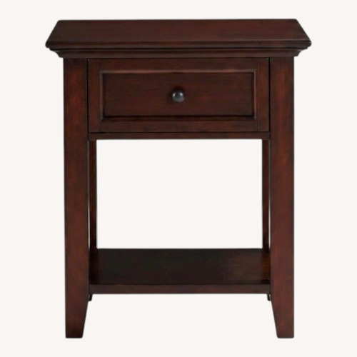 Used Pottery Barn Hudson Dark Brown Wood Nightstands for sale on AptDeco