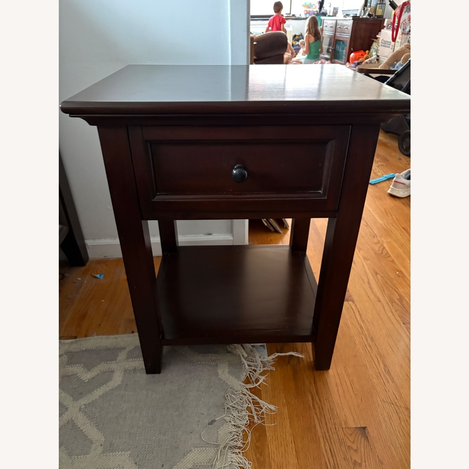 Pottery Barn Hudson Dark Brown Wood Nightstands - image-2