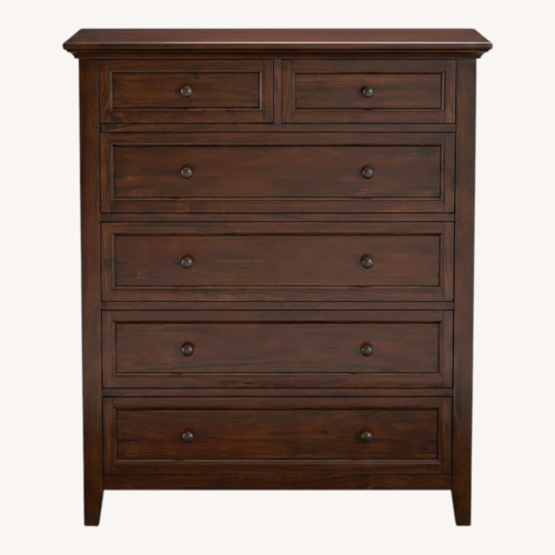 Used Pottery Barn Hudson Dark Brown Wood Dresser for sale on AptDeco