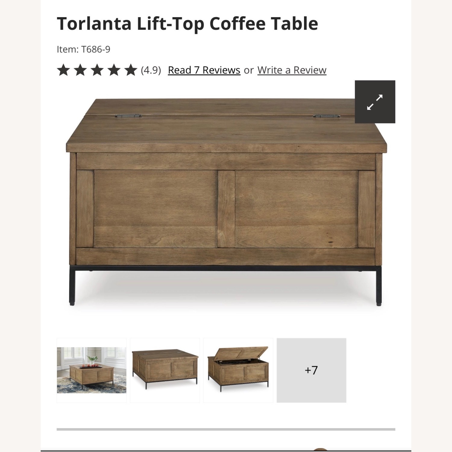 Torlanta Lift-Top Coffee Table - image-2