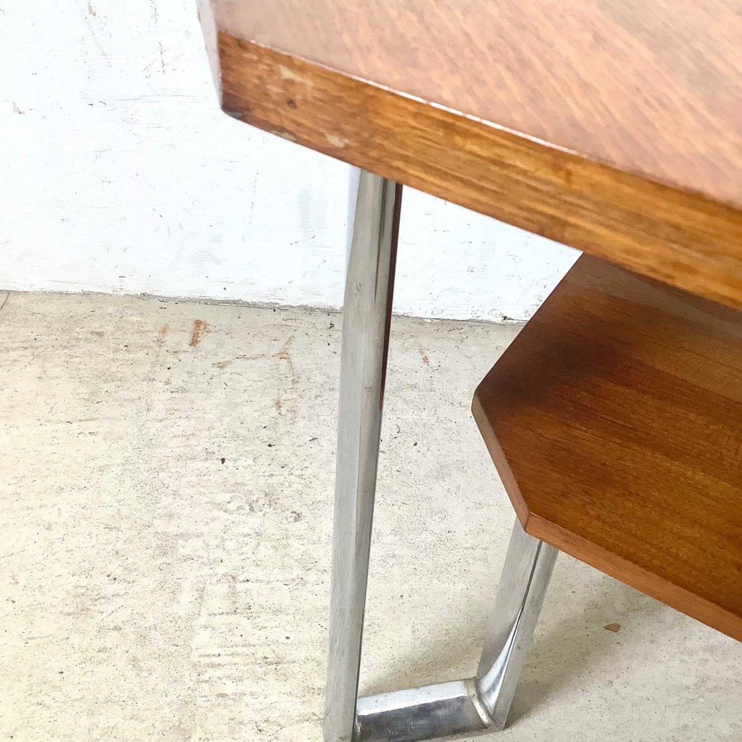 Vintage Modern Coffee Table with Chrome Base - image-18