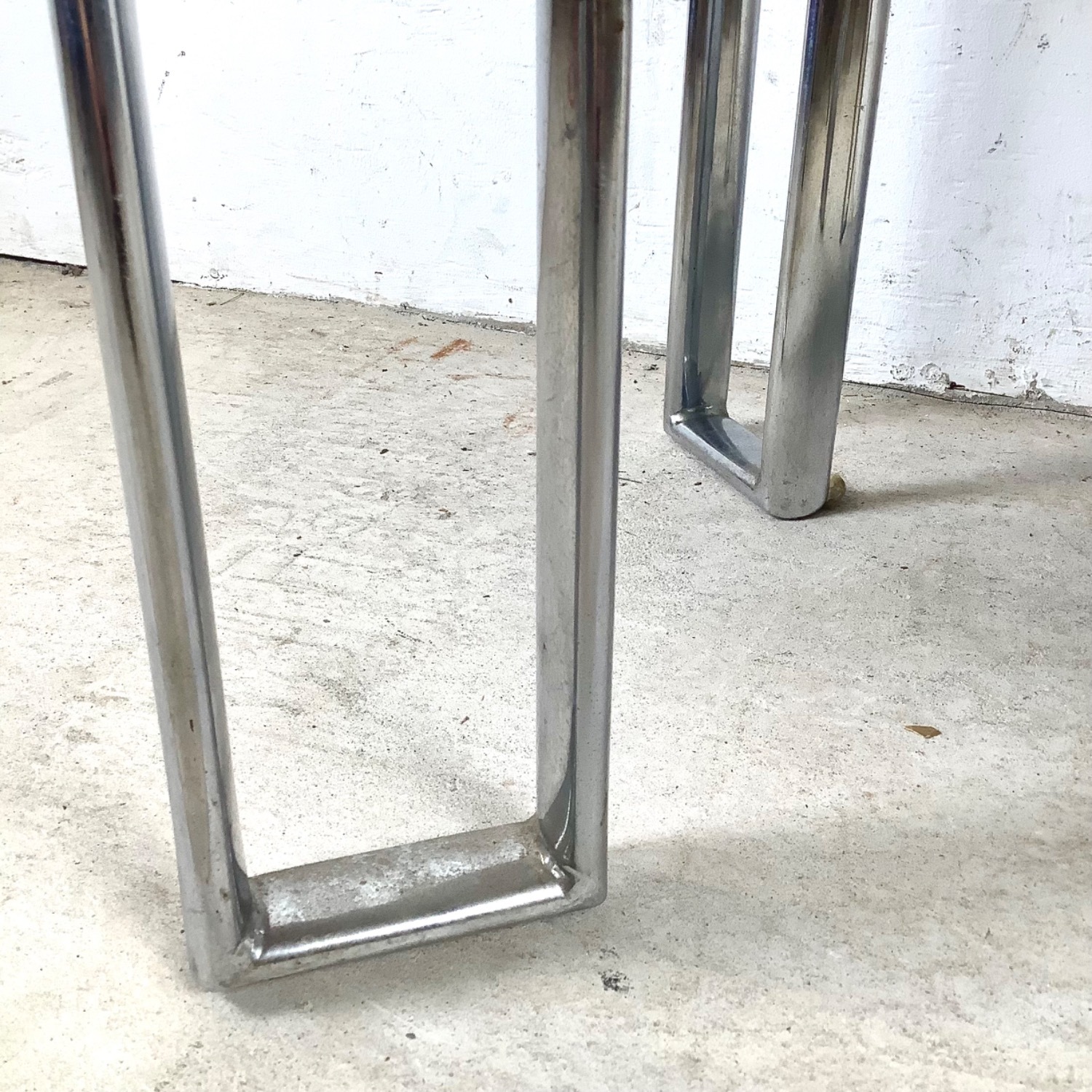 Vintage Modern Coffee Table with Chrome Base - image-8