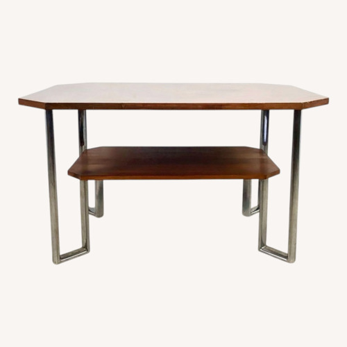 Used Vintage Modern Coffee Table with Chrome Base for sale on AptDeco