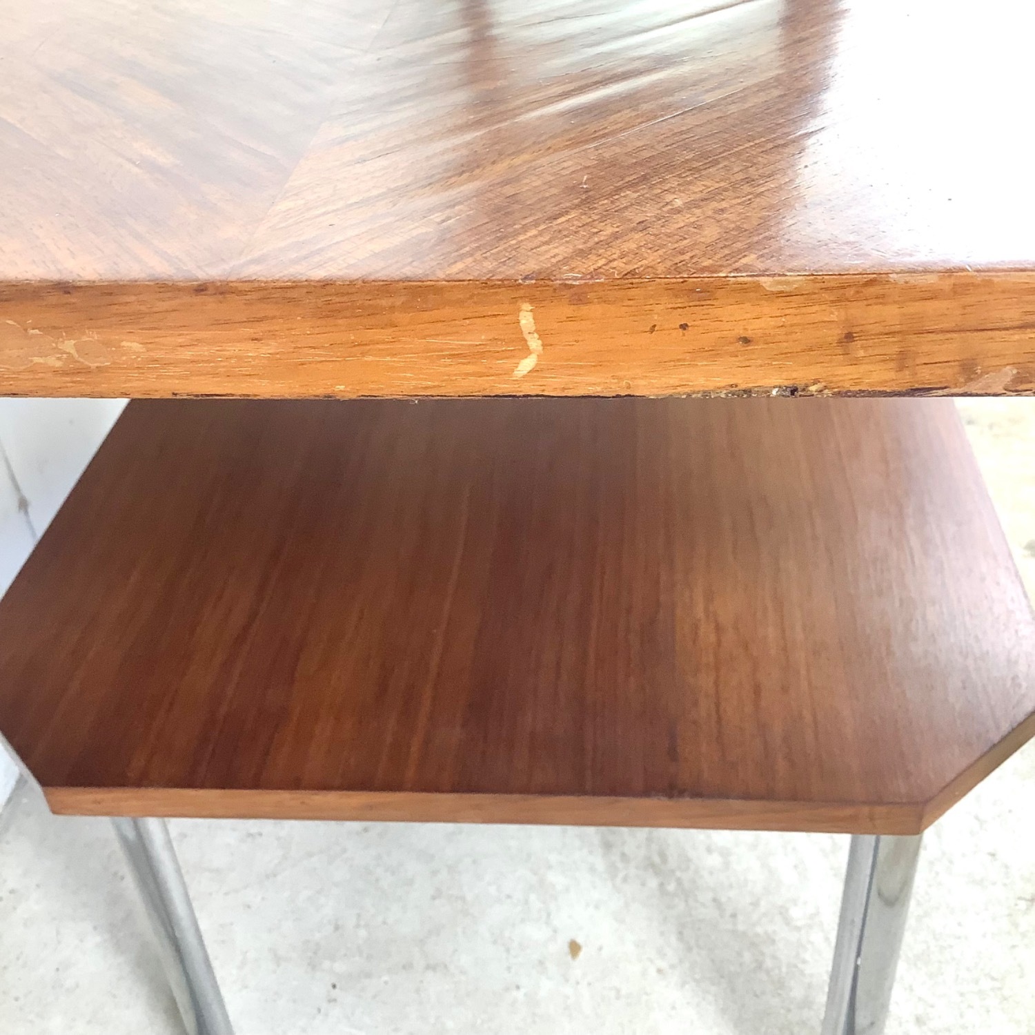 Vintage Modern Coffee Table with Chrome Base - image-13