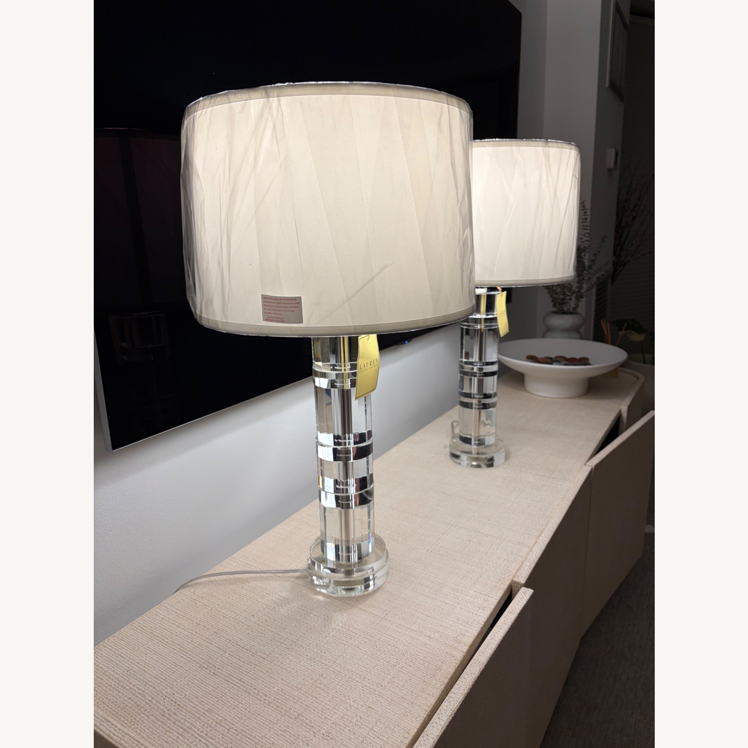 Ralph Lauren Farrah Crystal Column Table Lamps - image-13