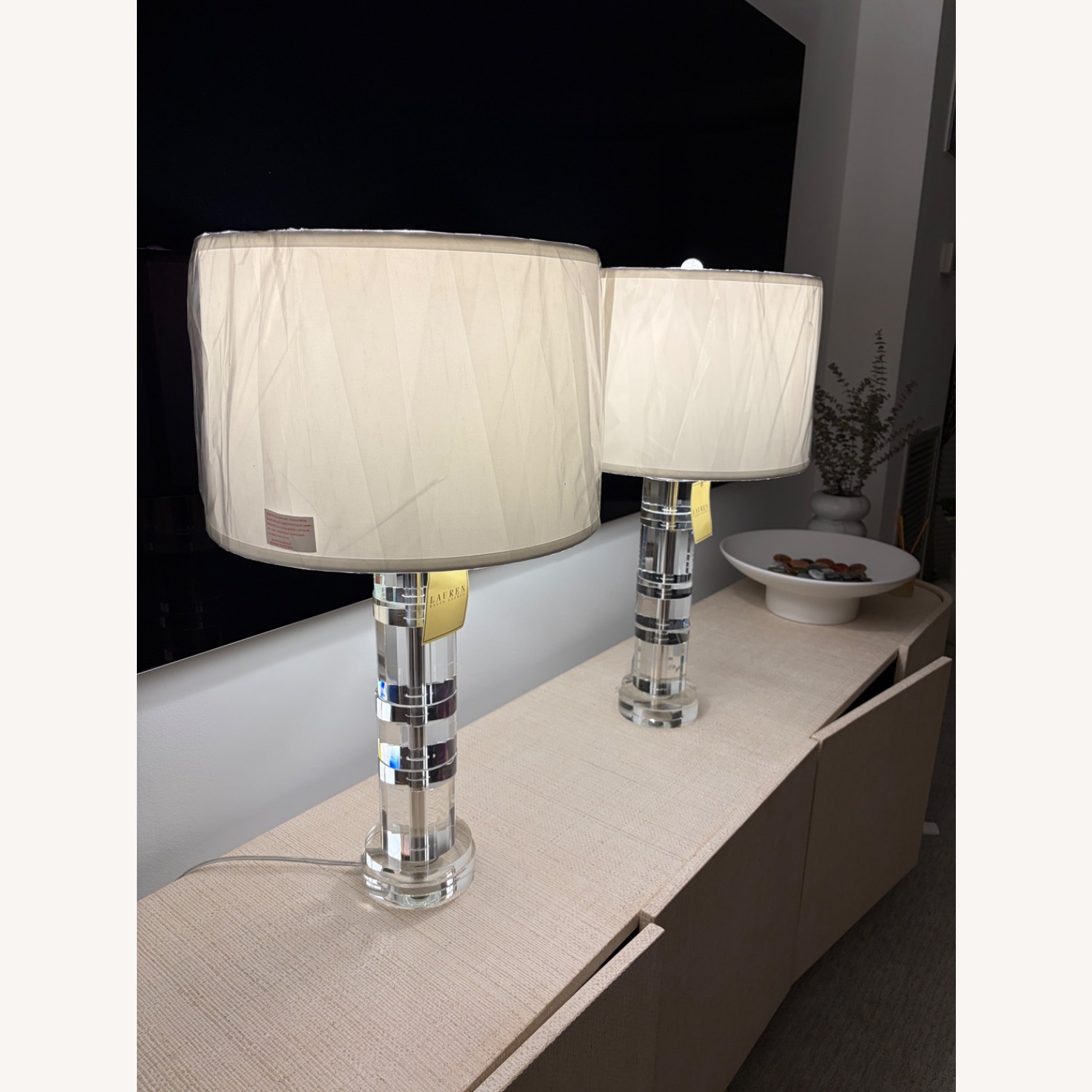 Ralph Lauren Farrah Crystal Column Table Lamps - image-12