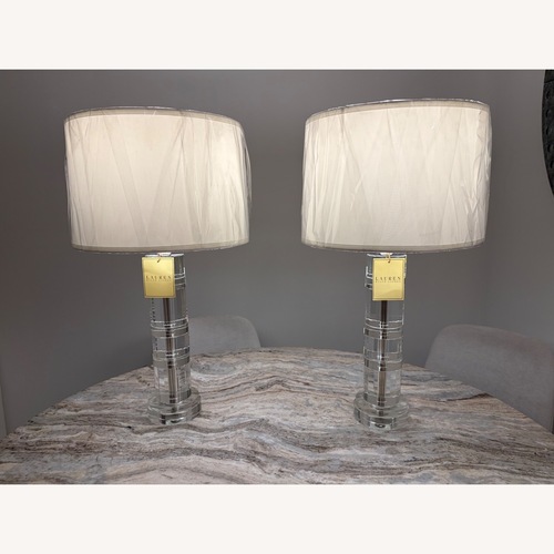 Used Ralph Lauren Farrah Crystal Column Table Lamps for sale on AptDeco