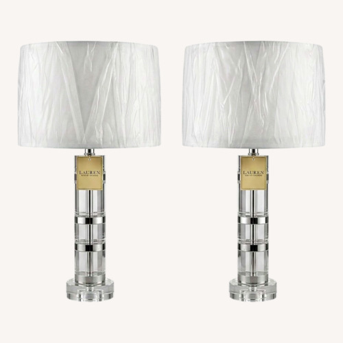 Used Ralph Lauren Farrah Crystal Column Table Lamps for sale on AptDeco