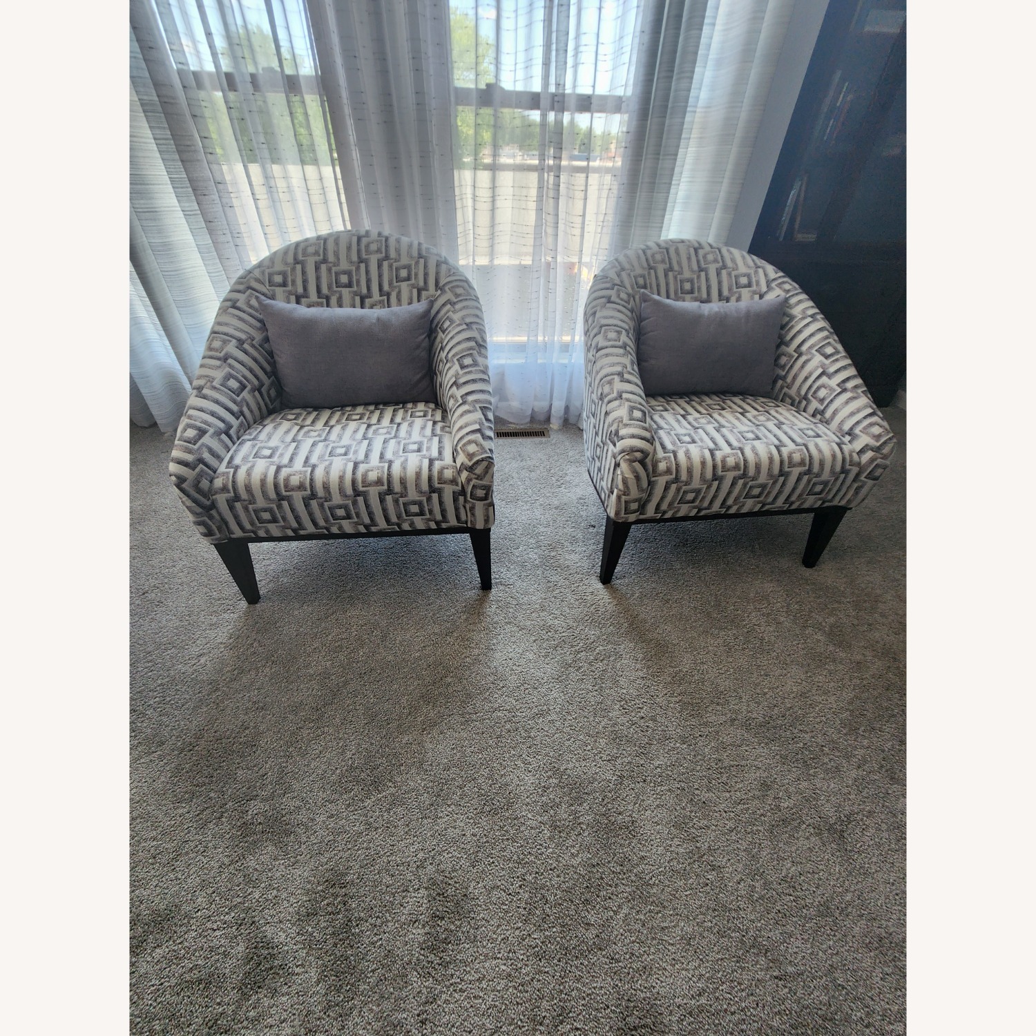 Carmine Geometric Club Chairs - image-1