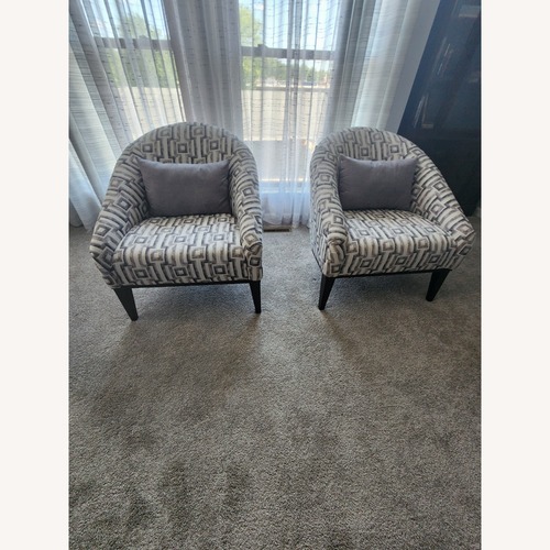 Used Carmine Geometric Club Chairs for sale on AptDeco