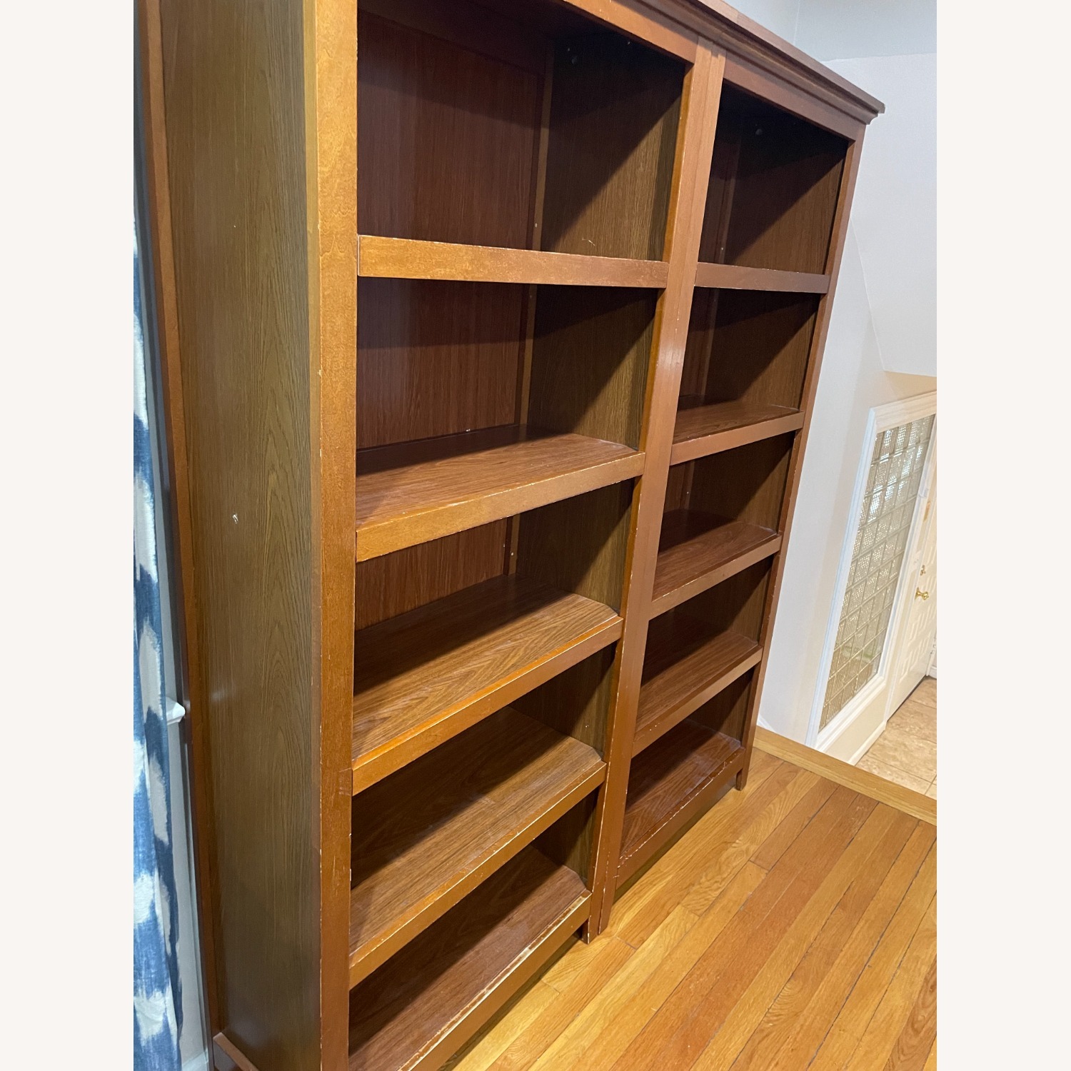 Dark Brown Wood Veneer Bookcase - image-2