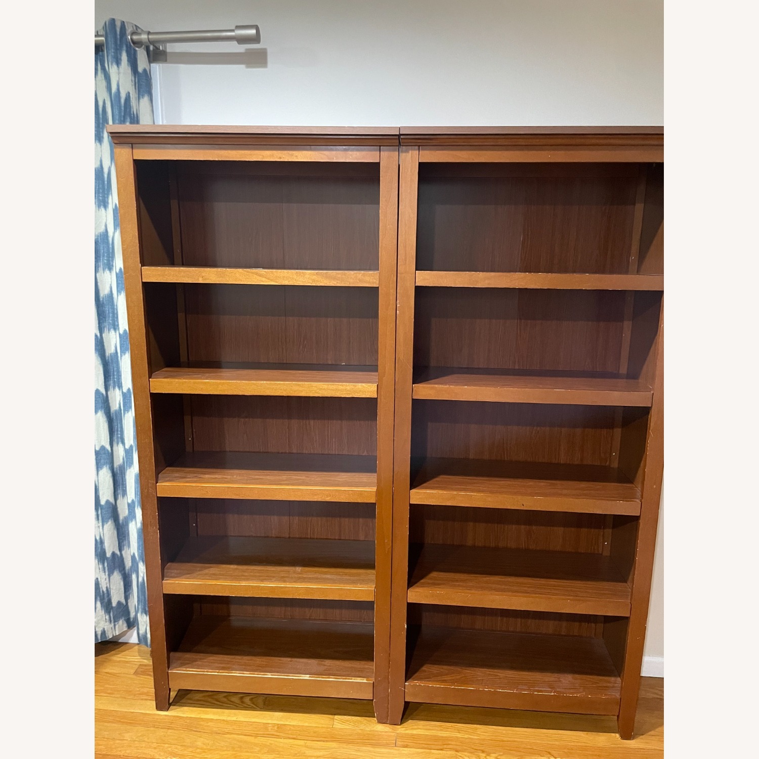 Dark Brown Wood Veneer Bookcase - image-3
