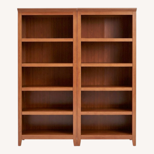 Used Dark Brown Wood Veneer Bookcase for sale on AptDeco