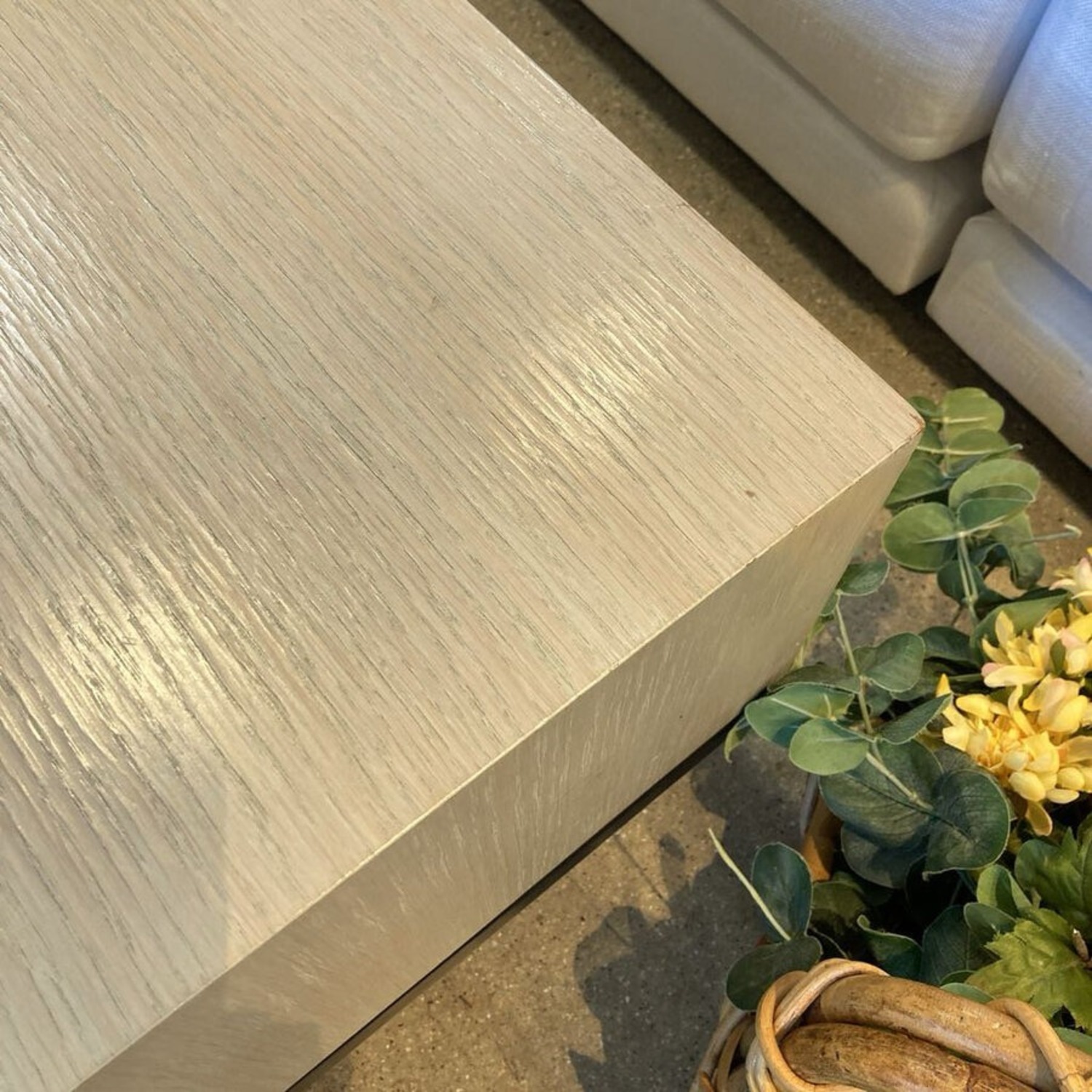 Contemporary Rectangular Wood & Metal Coffee Table - image-5